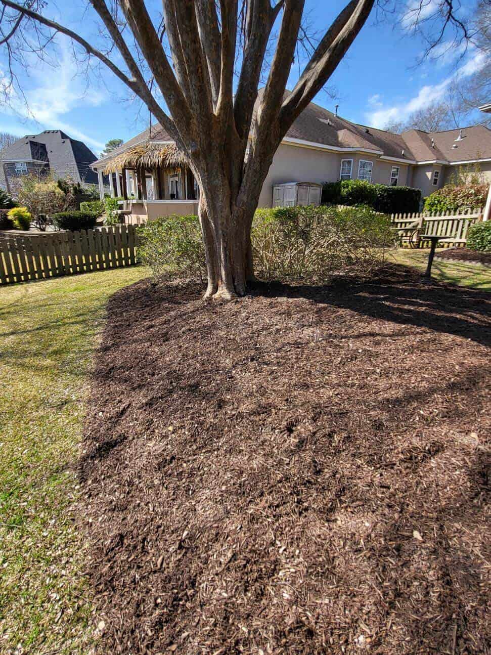 fresh mulch landscaping services Evans GA